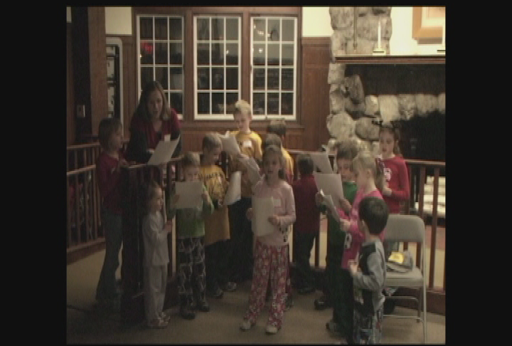 The Polar Express reading at Hills Memorial Library