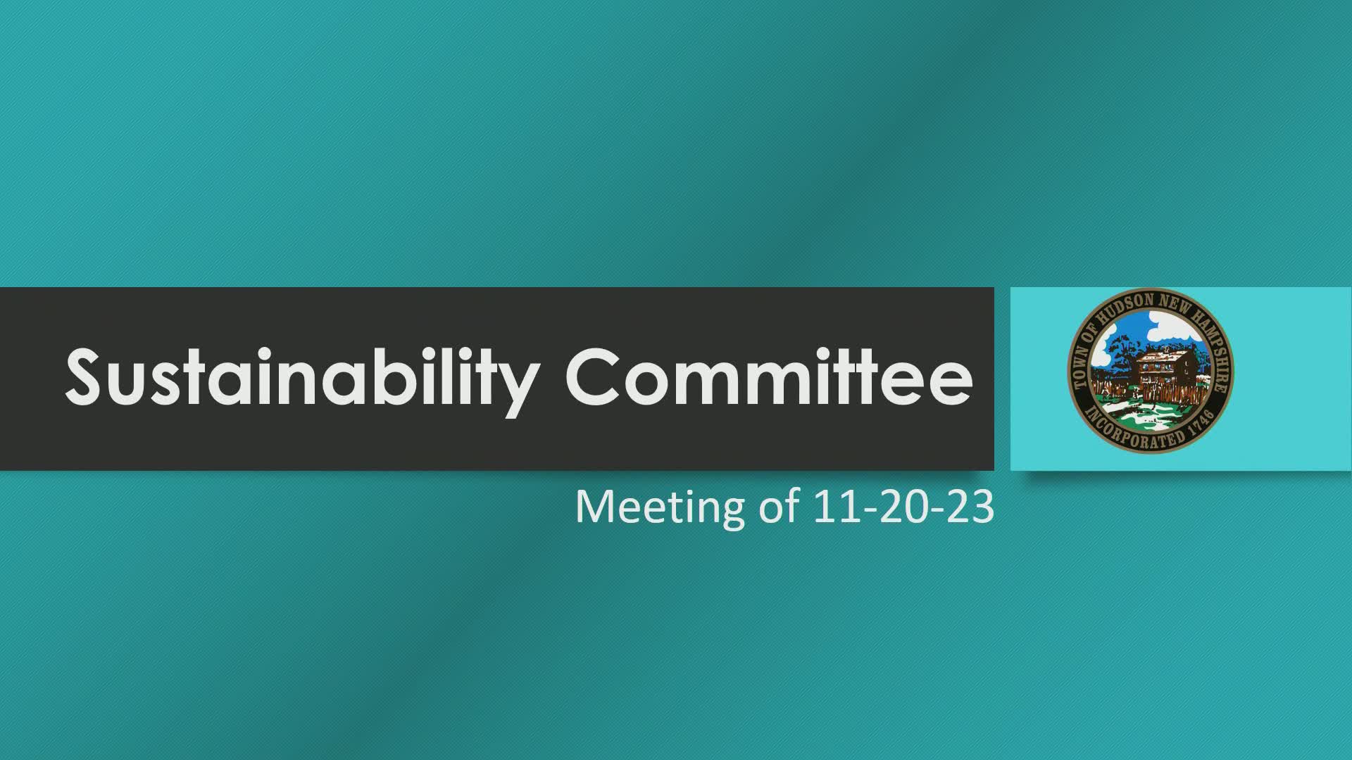 Navigate to Sustainability Committee Meeting of 11-20-23