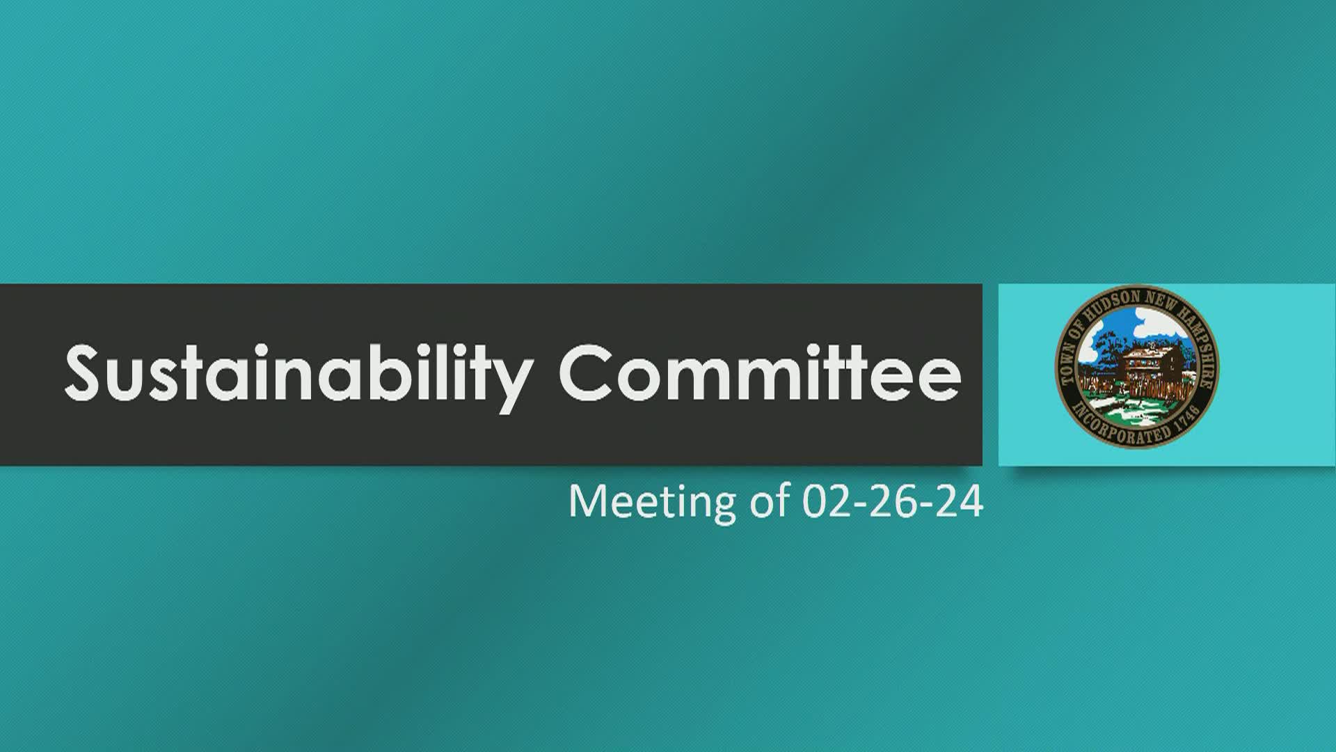 Navigate to Sustainability Committee Meeting of 02-26-24