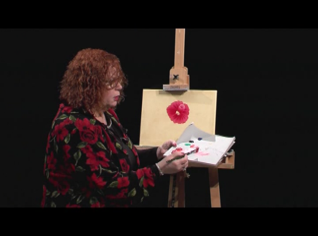 Thumbnail image for Lucy's Big Beautiful World of Painting - One Stroke Rose