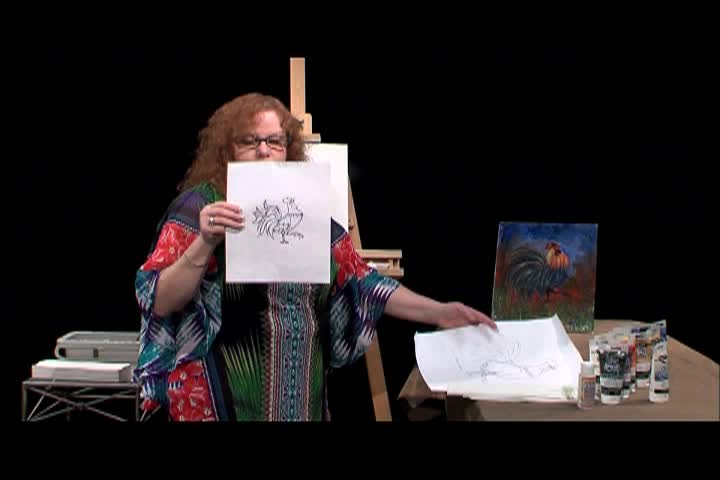 Thumbnail image for Lucy's Big Beautiful World of Painting - Abstract Rooster