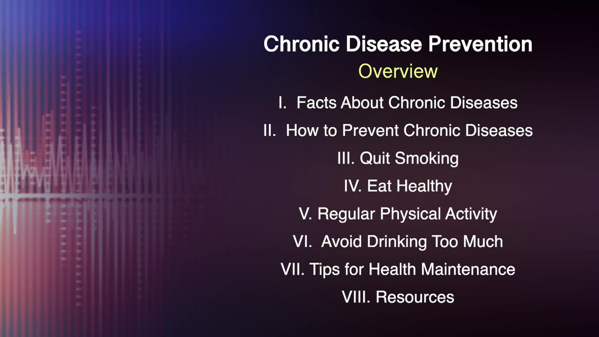 Thumbnail image for For Your Health - Chronic Disease Prevention