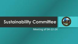 Navigate to Sustainability Committee Meeting of 06-24-24