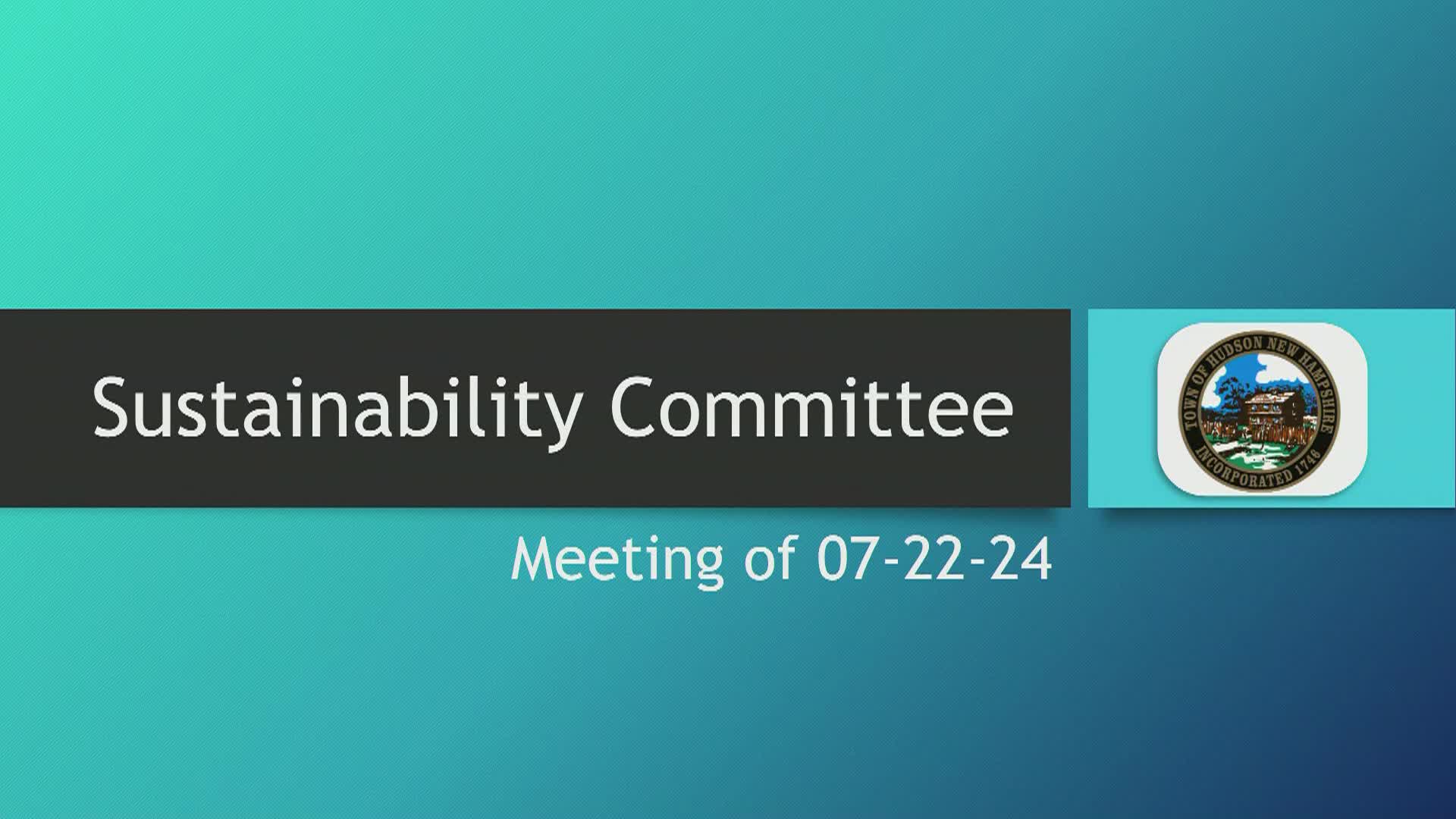 Navigate to Sustainability Committee Meeting of 07-22-24