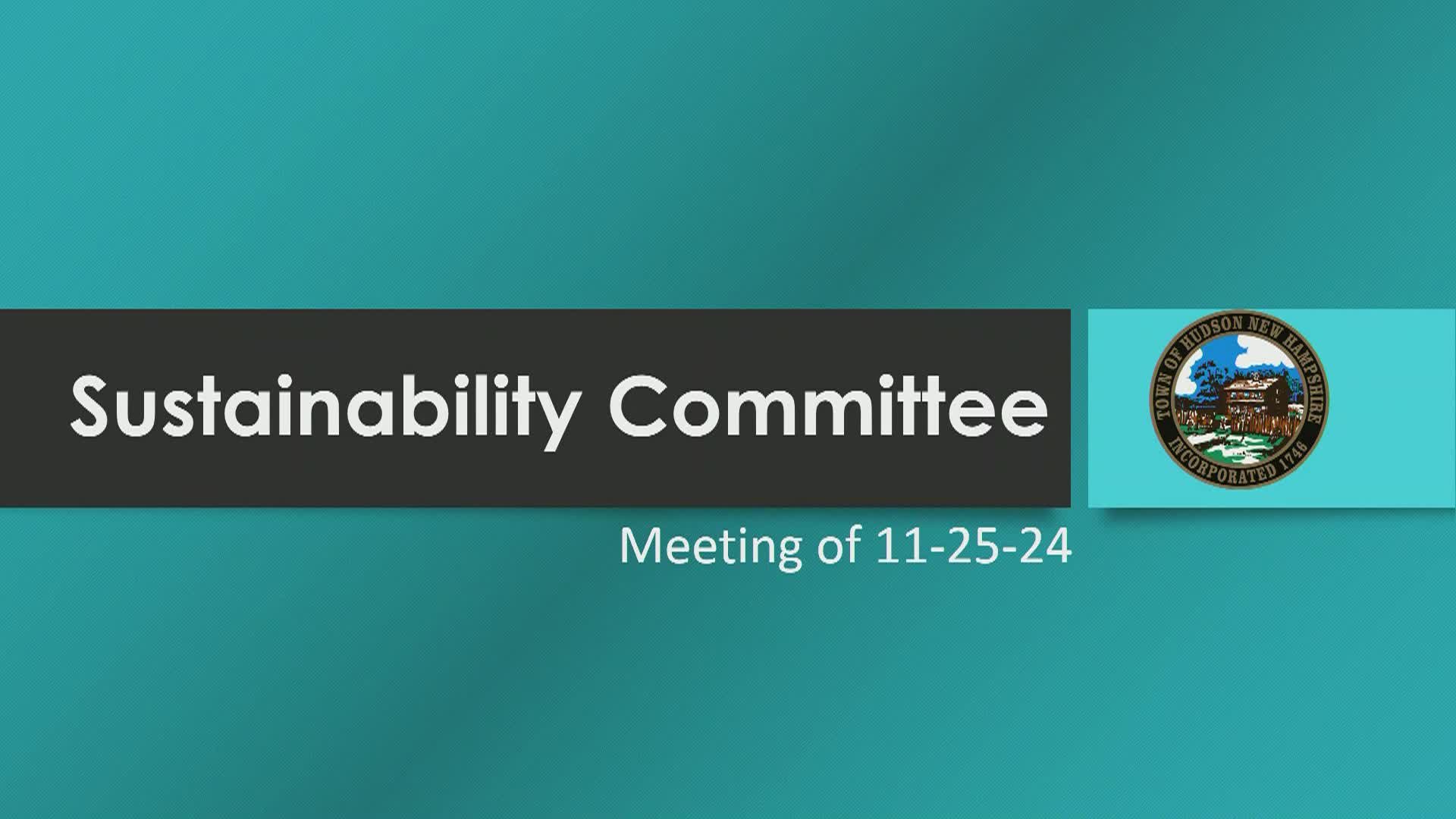 Navigate to Sustainability Committee Meeting of 11-25-24
