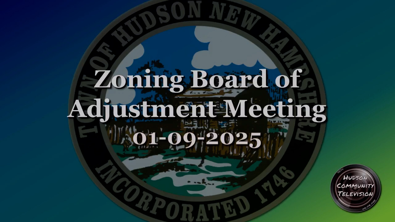 Navigate to Zoning Board of Adjustment Meeting - 01/09/2025