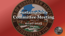 Navigate to Sustainability Committee Meeting of 01-27-25