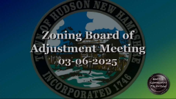 Navigate to Zoning Board of Adjustment Meeting 03-06-25
