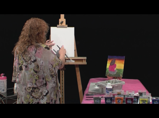 Thumbnail image for Lucy's Big Beautiful World of Painting - Girl Watching Sunset