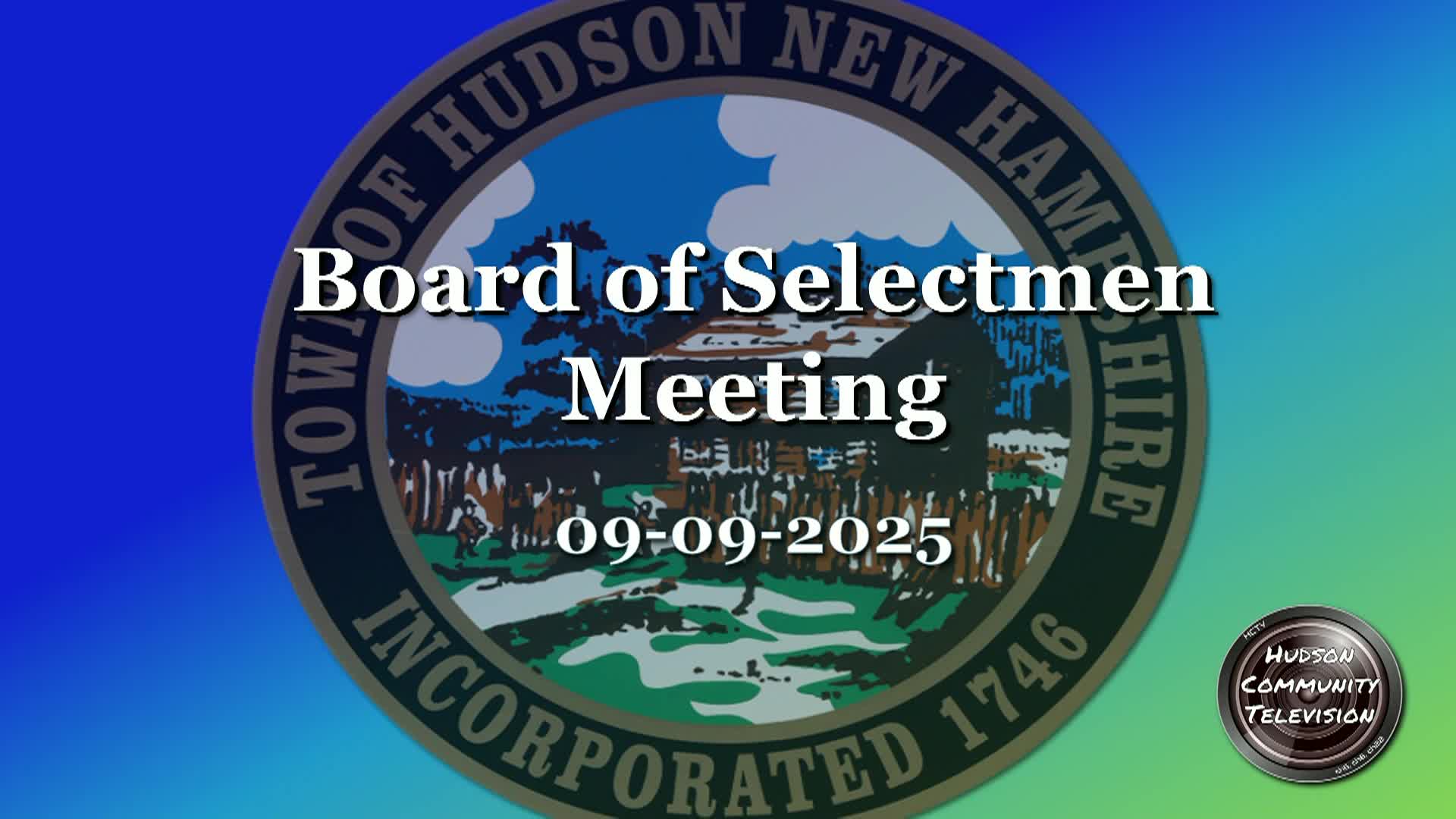 Board of Selectmen Meeting of 09-09-25