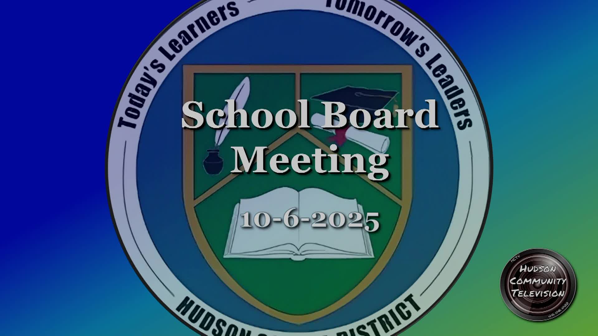 School Board Meeting of 10-06-25