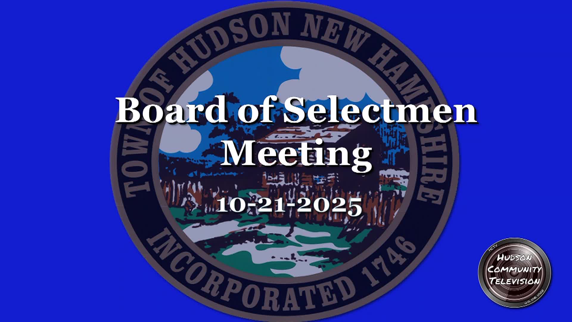 Board of Selectmen Meeting of 10-21-25