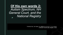 Thumbnail image for Of His Own Words Autism Awareness with Ian Howes Pt. 2