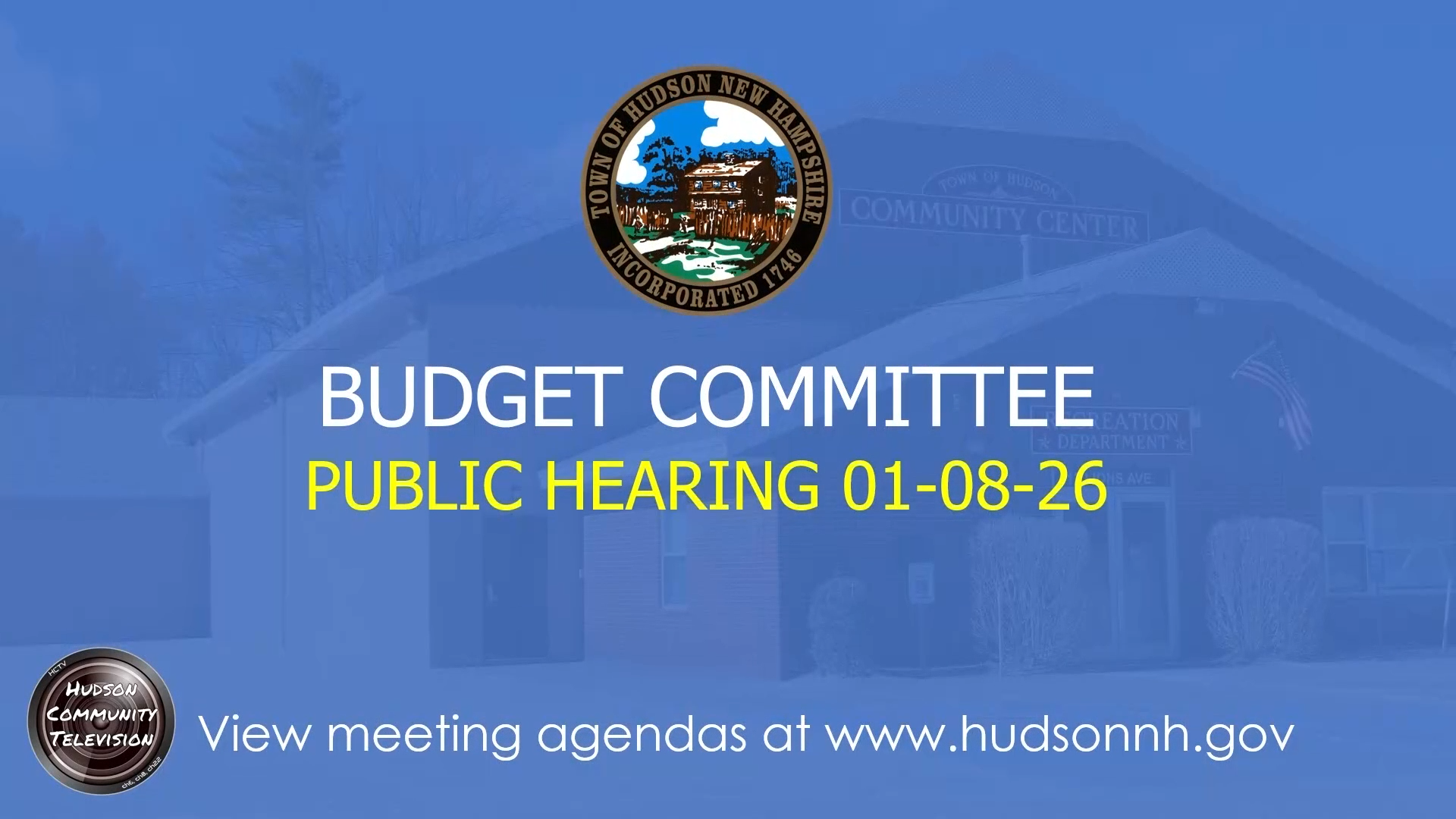 Thumbnail image for Budget Committee Public Hearing of 01-08-26