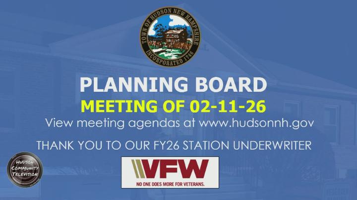 Thumbnail image for Planning Board Meeting of 02-11-26