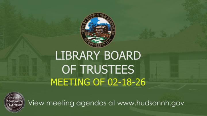 Thumbnail image for Library Trustees Meeting of 02-18-26