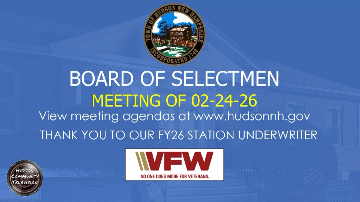 Thumbnail image for Board of Selectmen Meeting of 02-24-26