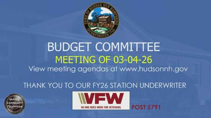 Thumbnail image for Budget Committee Meeting of 03-04-26