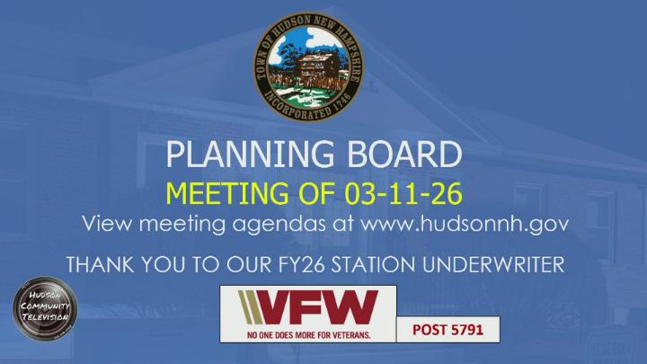 Thumbnail image for Planning Board Meeting of 03-11-26