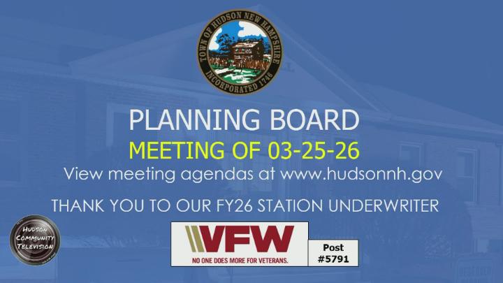 Thumbnail image for Planning Board Meeting of 03-25-26