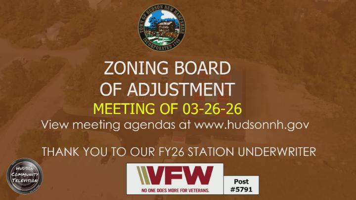 Thumbnail image for Zoning Board of Adjustment Meeting of 03-26-26