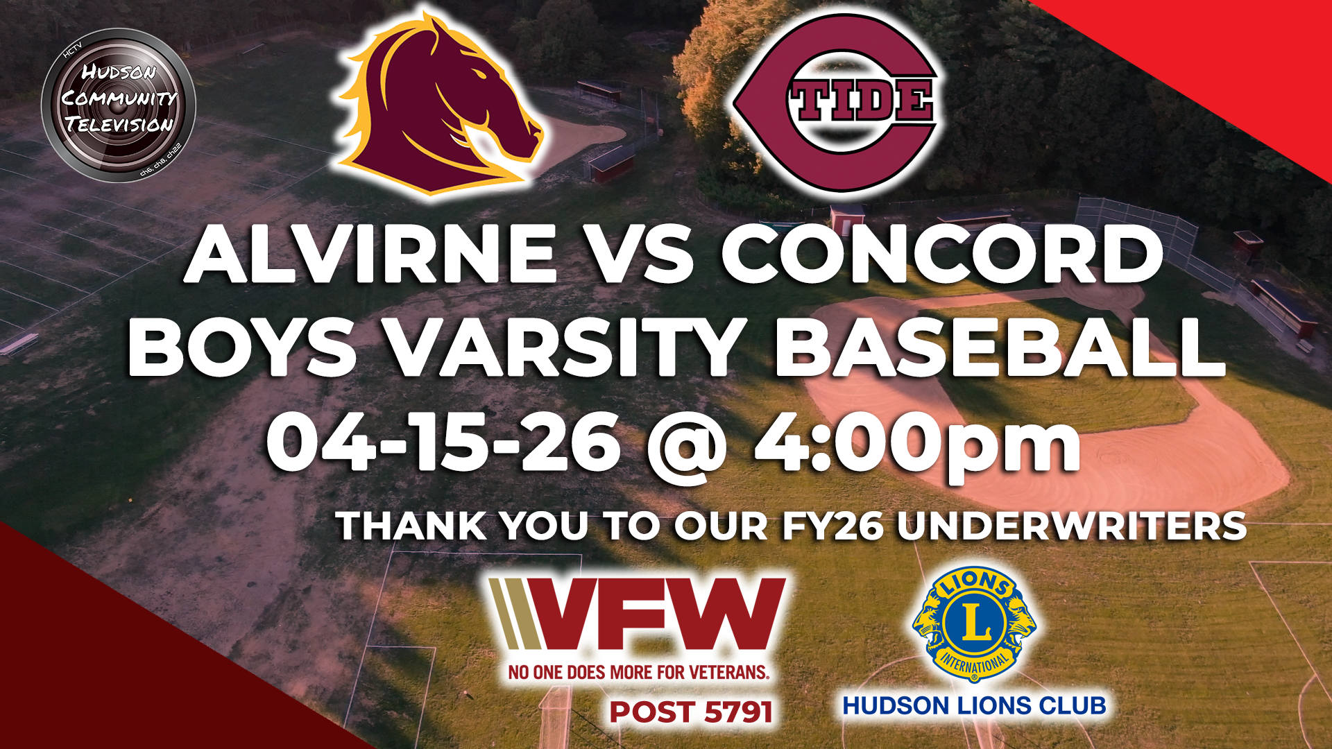 Thumbnail image for Alvirne vs Concord Boys Varsity Baseball 04-15-26