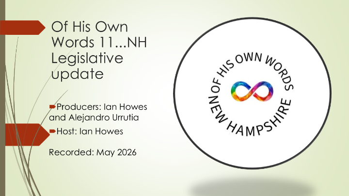 Thumbnail image for Of His Own Words Autism Awareness with Ian Howes Pt. 11