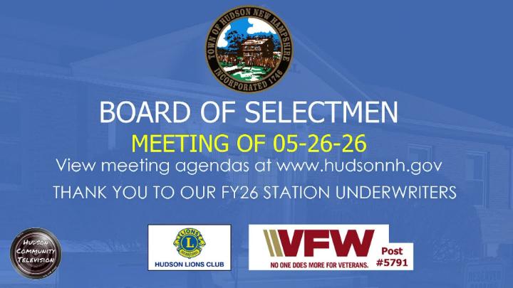 Thumbnail image for Board of Selectmen Meeting of 05-26-26