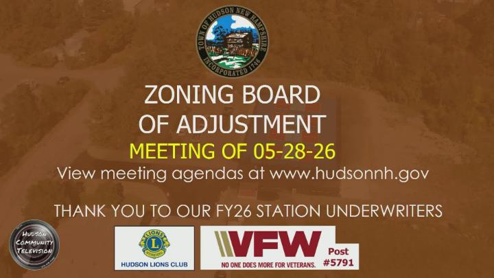 Thumbnail image for Zoning Board of Adjustment Meeting of 05-28-26