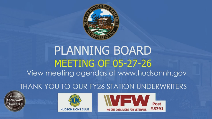 Thumbnail image for Planning Board Meeting of 05-27-26