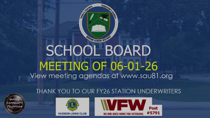 Thumbnail image for School Board Meeting of 06-01-26