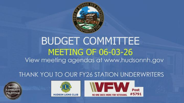 Thumbnail image for Budget Committee Meeting of 06-03-26