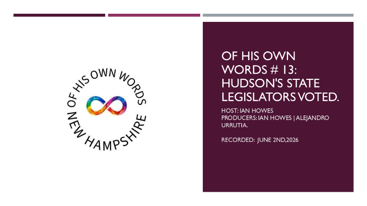 Thumbnail image for Of His Own Words Autism Awareness with Ian Howes Pt. 13