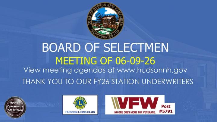 Thumbnail image for Board of Selectmen Meeting of 06-09-26