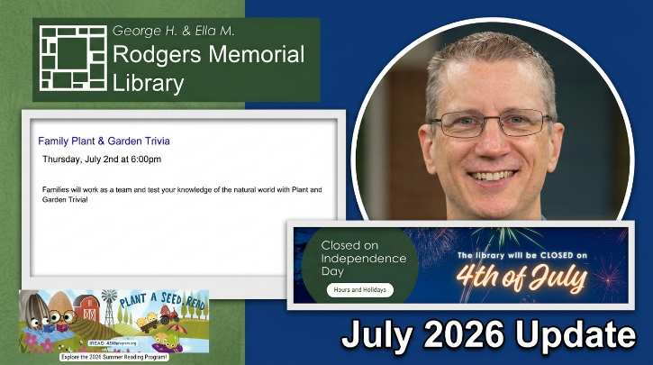 Thumbnail image for Rodgers Memorial Library Update - July 2026