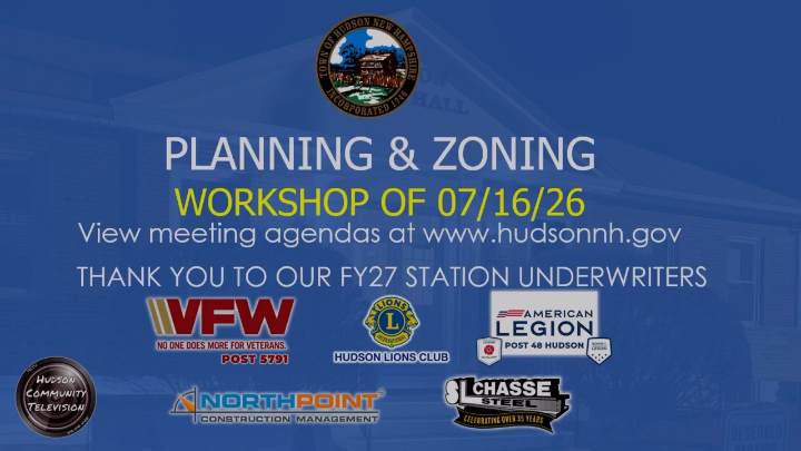 Thumbnail image for Planning Board and Zoning Board of Adjustment Workshop Meeting of 07-16-26