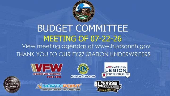 Thumbnail image for Budget Committee Meeting of 07-22-26