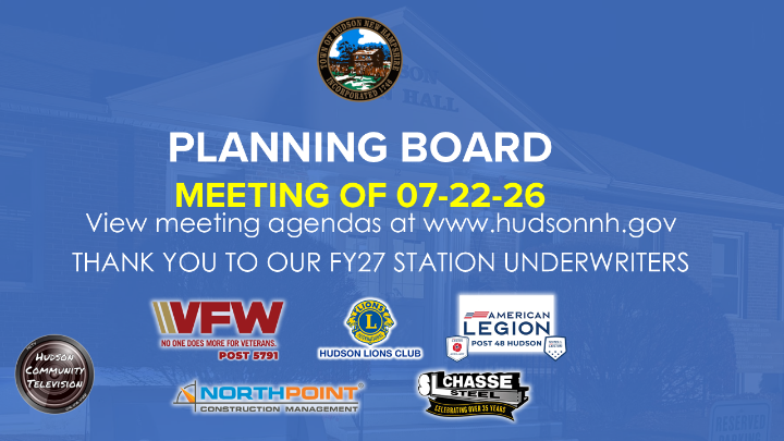 Thumbnail image for Planning Board Meeting of 07-22-26