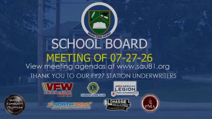 Thumbnail image for School Board Meeting of 07-27-26