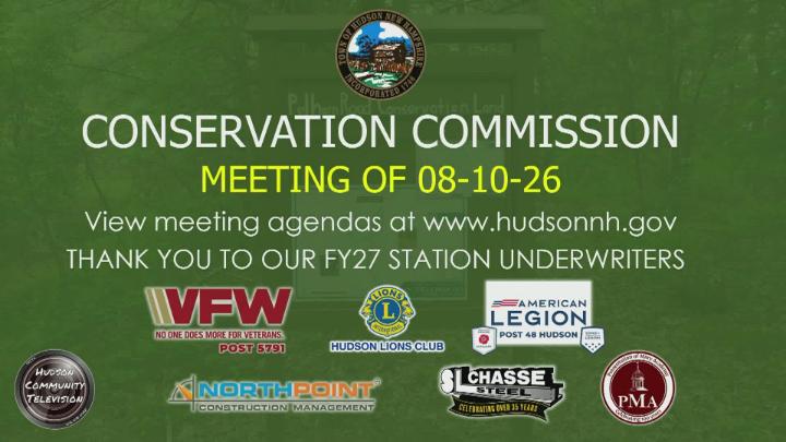 Thumbnail image for Conservation Commission Meeting of 08-10-26