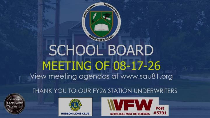 Thumbnail image for School Board Meeting of 08-17-26
