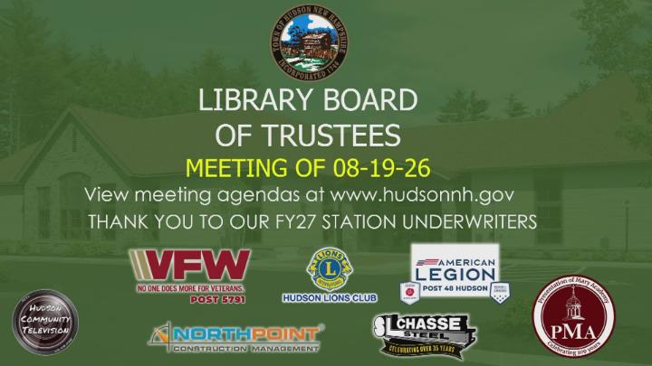 Thumbnail image for Library Trustees Meeting of 08-19-26