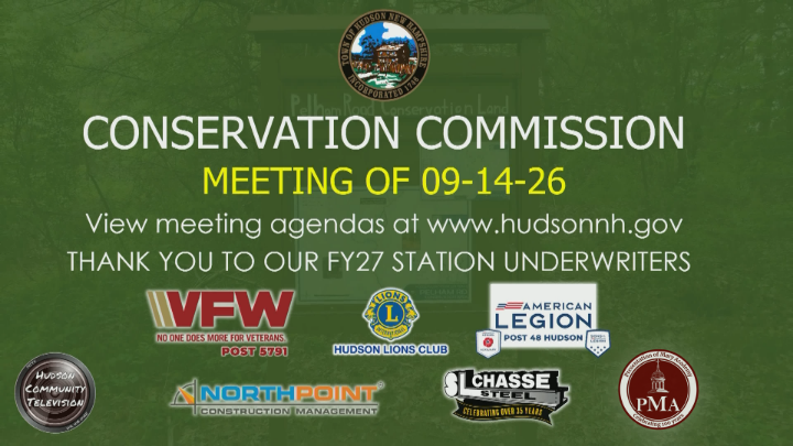 Thumbnail image for Conservation Commission Meeting of 09-14-26