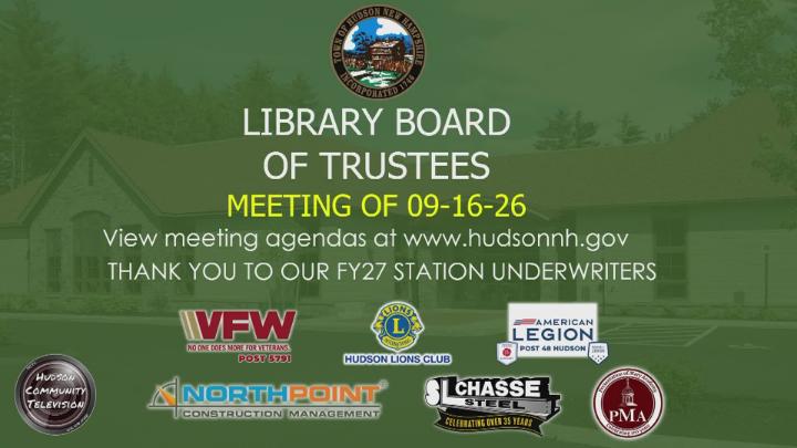 Thumbnail image for Library Trustees Meeting of 09-16-26