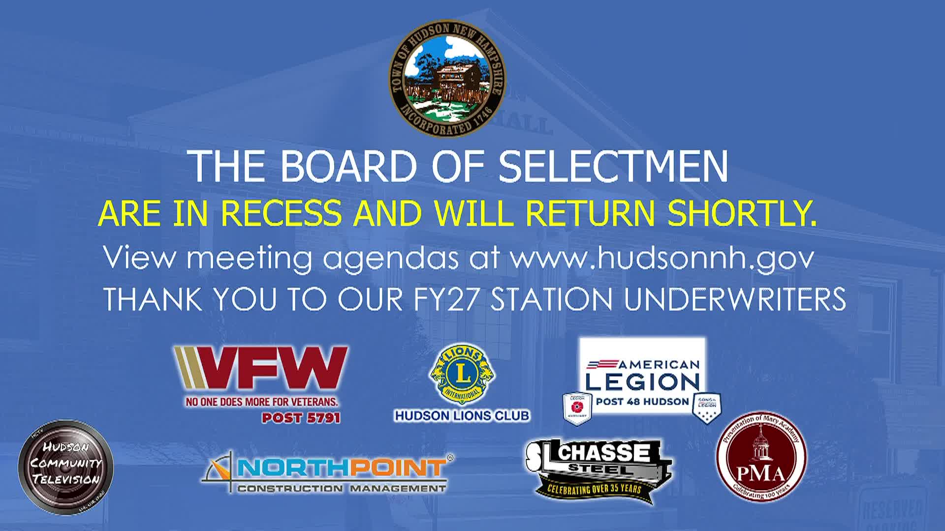 Thumbnail image for Board of Selectmen Meeting of 09-17-26