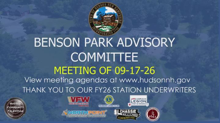 Thumbnail image for Benson Park Advisory Committee Meeting of 09-17-26