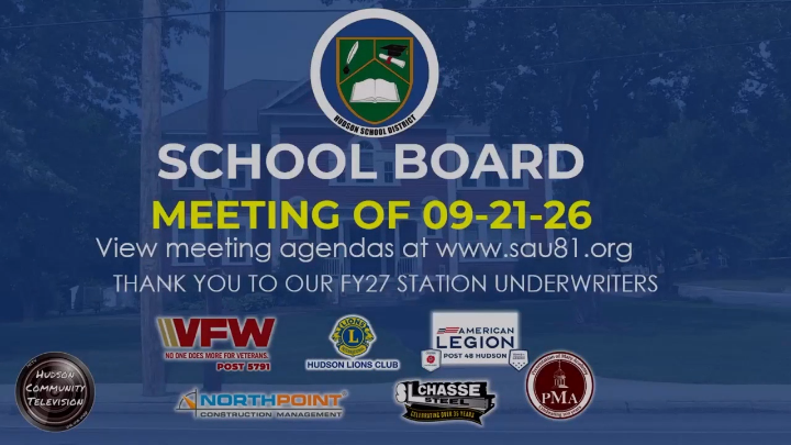 Thumbnail image for School Board Meeting of 09-21-26