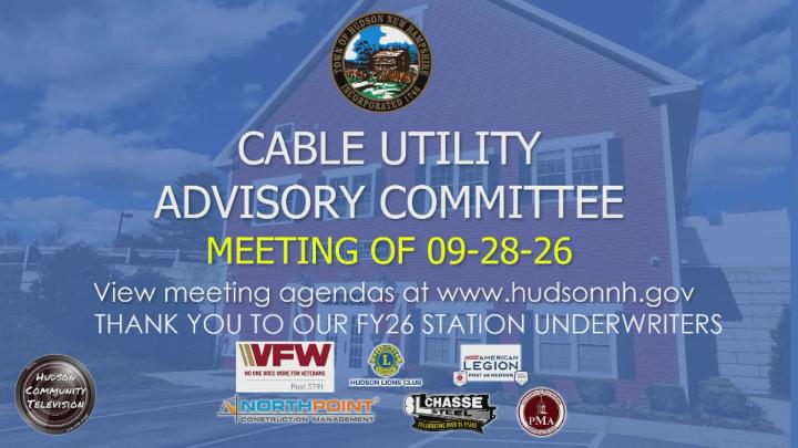 Thumbnail image for Cable Utility Advisory Committee Meeting of 09-28-26