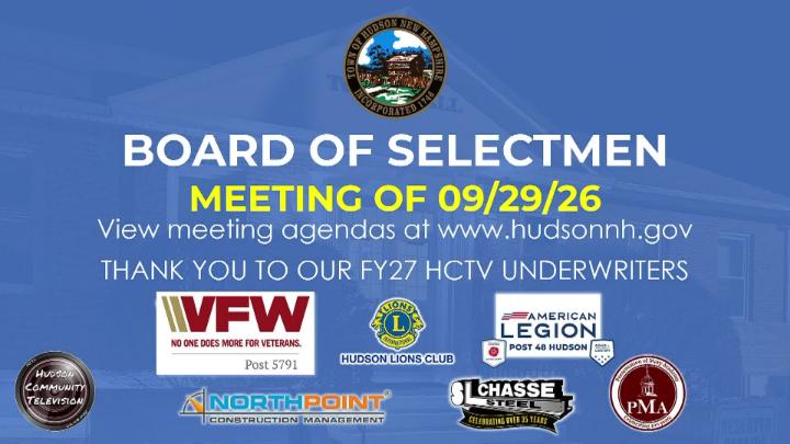 Thumbnail image for Board of Selectmen Meeting of 09-29-26