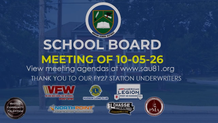 Thumbnail image for School Board Meeting of 10-05-26